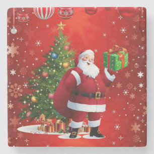 Dessous-de-verre En Pierre Dessous de verre en pierre de marbre de Noël, Père