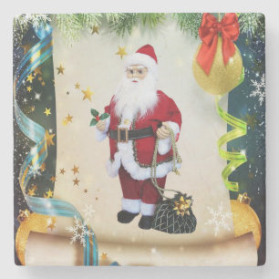 Dessous-de-verre En Pierre Dessous de verre en pierre de marbre de Noël, Père