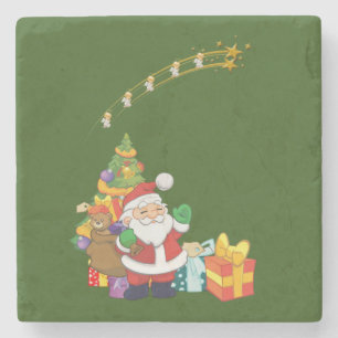 Dessous-de-verre En Pierre Dessous de verre en pierre de marbre de Noël, Père