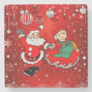 Dessous-de-verre En Pierre Dessous de verre en pierre de marbre de Noël, Père