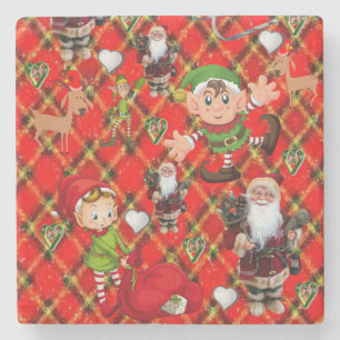 Dessous-de-verre En Pierre Dessous de verre en pierre de marbre de Noël, Père