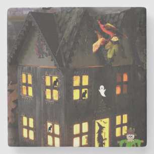 Dessous-de-verre En Pierre Dessous de verre en pierre de marbre d'Halloween