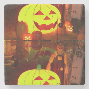 Dessous-de-verre En Pierre Dessous de verre en pierre de marbre d'Halloween,