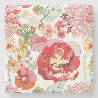 Dessous-de-verre En Pierre Dessous de verre en pierre de marbre floraux