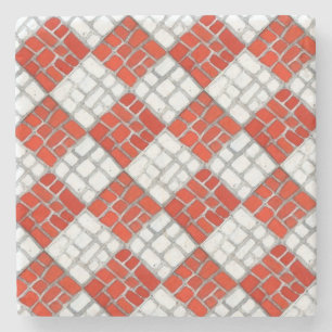 Dessous-de-verre En Pierre DESSOUS DE VERRE en pierre de marbre MOSAIC ROUGE