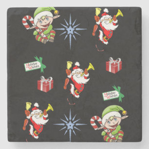 Dessous-de-verre En Pierre Dessous de verre en pierre de marbre Noël