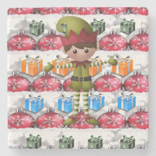 Dessous-de-verre En Pierre Dessous de verre en pierre de marbre Noël