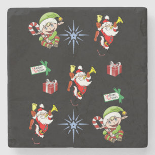 Dessous-de-verre En Pierre Dessous de verre en pierre de marbre Noël