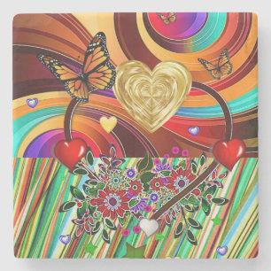 Dessous-de-verre En Pierre Dessous de verre en pierre de marbre Saint Valenti