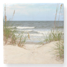 Dessous de verre en pierre de plage