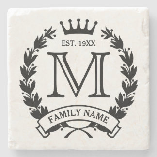 Dessous-de-verre En Pierre Dessous de verre en pierre du logo de la famille M