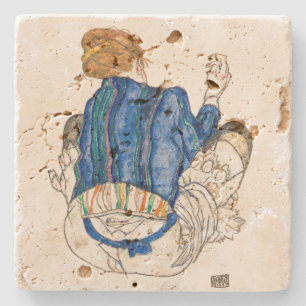 DESSOUS-DE-VERRE EN PIERRE DESSOUS DE VERRE EN PIERRE : EGON SCHIELE : FEMME 