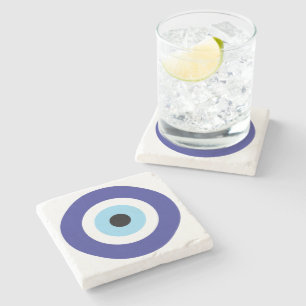 Dessous-de-verre En Pierre Dessous de verre en pierre Evil Eye Blue Mati