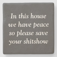 Dessous de verre en pierre gris à la maison
