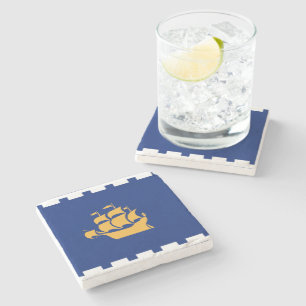 Dessous-de-verre En Pierre Dessous de verre en pierre patriotique avec drapea