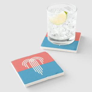 Dessous-de-verre En Pierre Dessous de verre en pierre patriotique avec Drapea