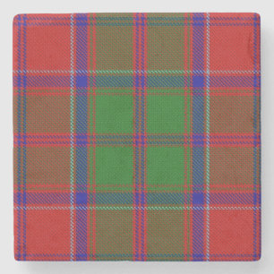 Dessous-de-verre En Pierre Dessous de verre en pierre tartan plaid Clan Grant