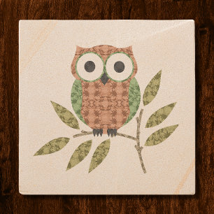 Dessous-de-verre En Pierre Dessous de verre mignons de pierre de hibou de