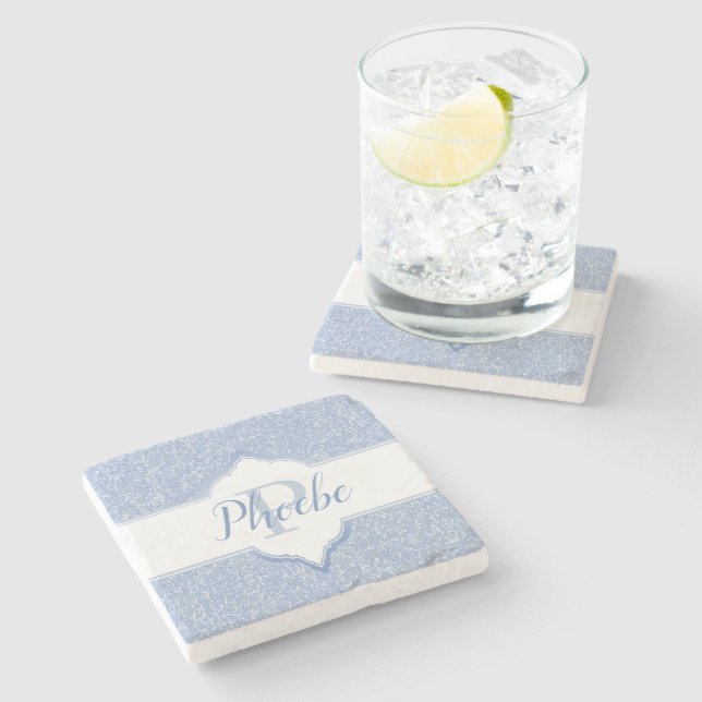 Dessous-de-verre En Pierre Dessous de verre Monogramme Parties scintillant Sk (Côté)