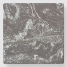 Dessous de verre noirs de boissons de granit -