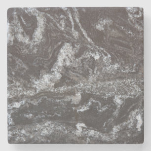 Dessous-de-verre En Pierre Dessous de verre noirs de boissons de granit -