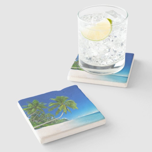Dessous-de-verre En Pierre Dessous de verre Tropical Beach Stone (Côté)