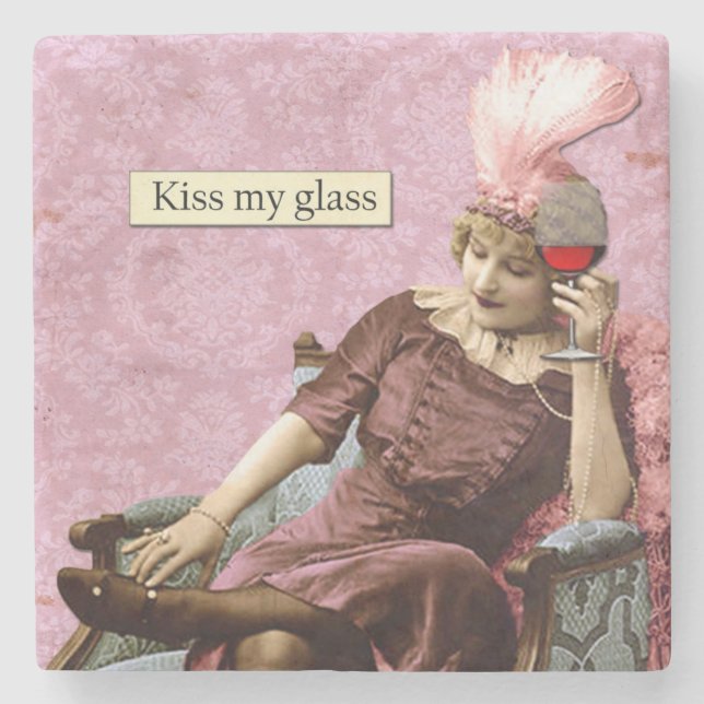 Dessous-de-verre En Pierre Dessous de verre vintages d'humour (Devant)