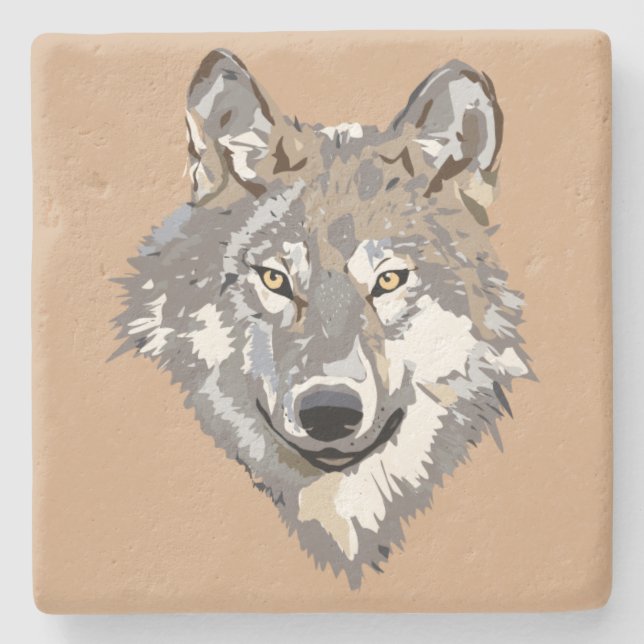 Dessous-de-verre En Pierre Dessous de verre Wolf Stone (Devant)