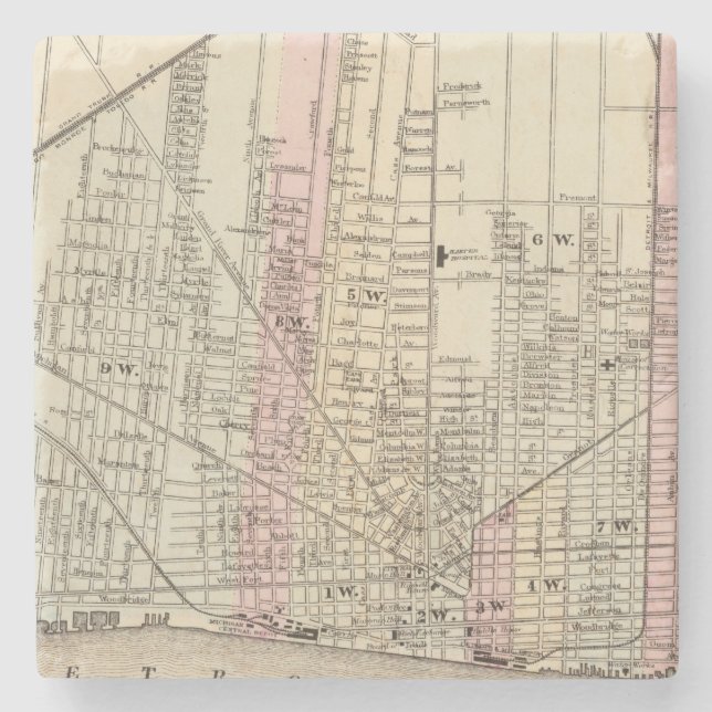 Dessous-de-verre En Pierre Detroit (Devant)