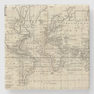 Dessous-de-verre En Pierre Diagramme du monde