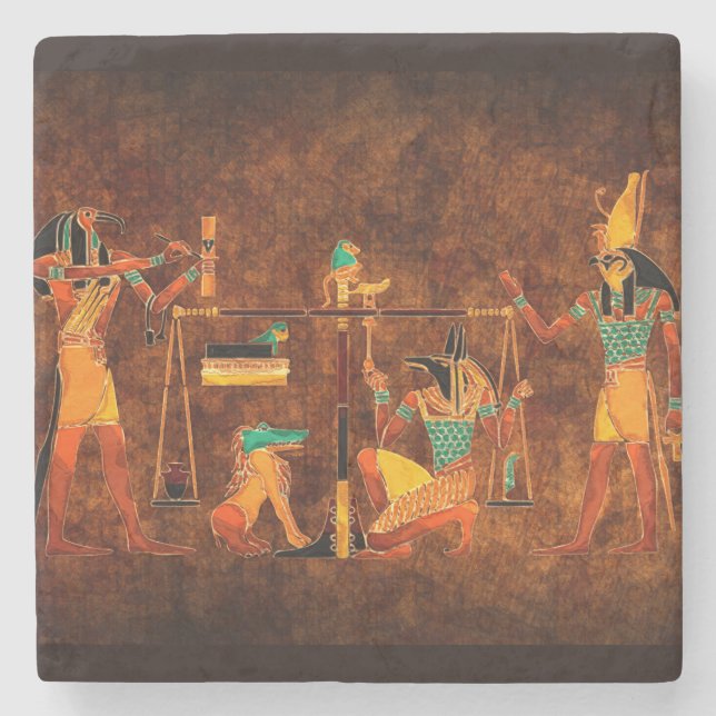Dessous-de-verre En Pierre Dieux égyptiens antiques (Devant)