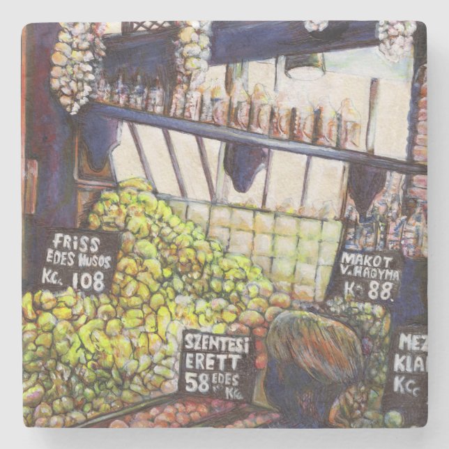 Dessous-de-verre En Pierre Dimensions de la curiosité (Devant)