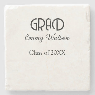Dessous-de-verre En Pierre Diplômé lettre gras diplôme nom promotion 20XX sim