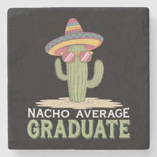 Dessous-de-verre En Pierre Diplômé Nacho Moyen Cactus Graduation Mexicain