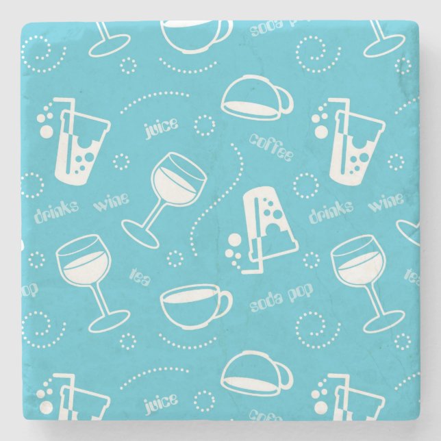 Dessous-de-verre En Pierre Diverses boissons (Devant)