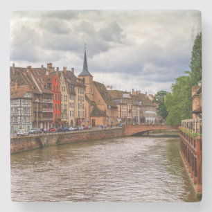 Dessous-de-verre En Pierre Dock de Saint Nicolas à Strasbourg, France