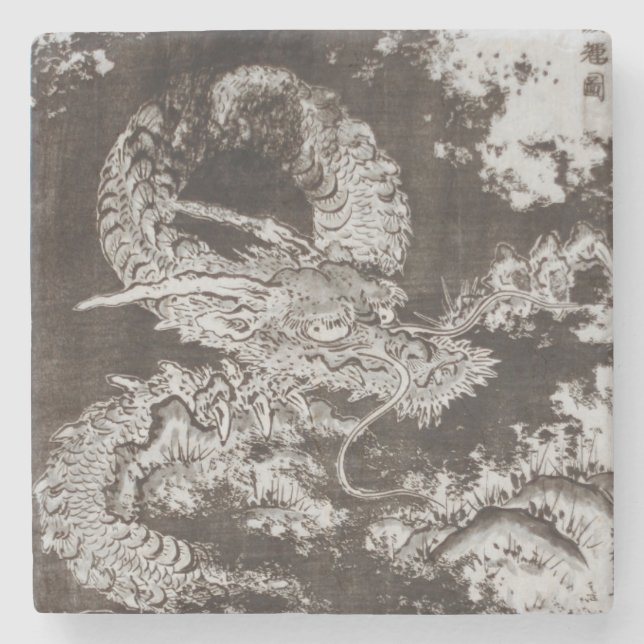 Dessous-de-verre En Pierre Dragon Isoda Koryusai (Devant)