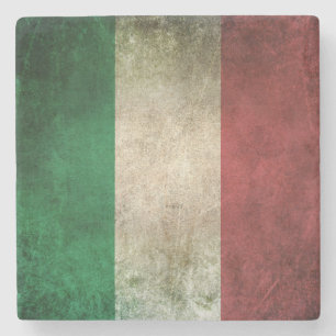Dessous-de-verre En Pierre Drapeau affligé par cru de l'Italie