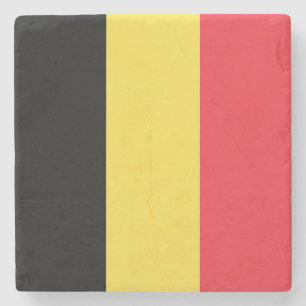 Dessous-de-verre En Pierre Drapeau Belgique Tricolore