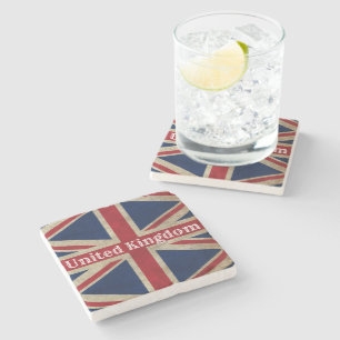 Dessous-de-verre En Pierre Drapeau britannique en détresse