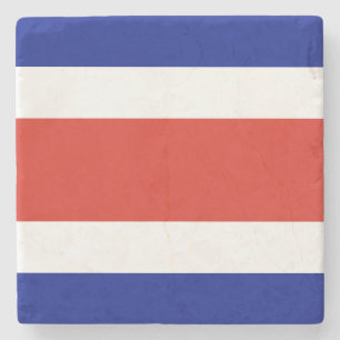Dessous-de-verre En Pierre Drapeau civil du Costa Rica