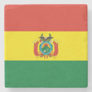 Dessous-de-verre En Pierre Drapeau de Bolivie patriotique