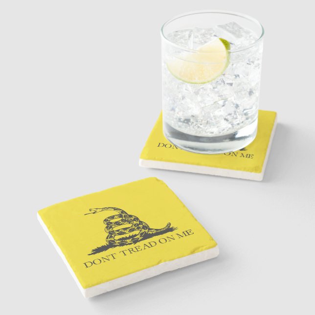 Dessous-de-verre En Pierre Drapeau de crotale de Gadsden : Guerre révolutionn (Côté)