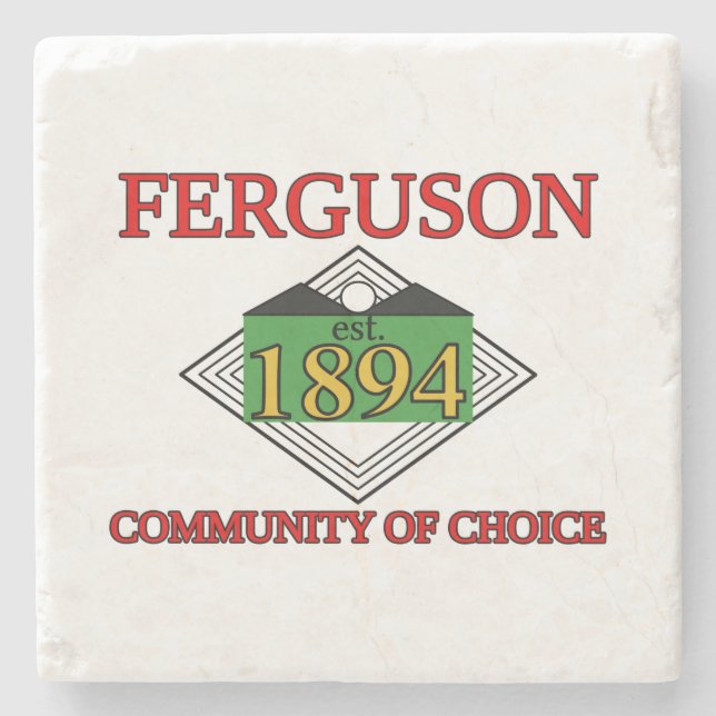 Dessous-de-verre En Pierre Drapeau de Ferguson, Missouri (Devant)