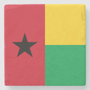 Dessous-de-verre En Pierre Drapeau de la Guinée Bissau