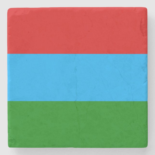 Dessous-de-verre En Pierre Drapeau de la République de Karelia (Devant)