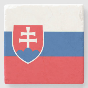Dessous-de-verre En Pierre Drapeau de la Slovaquie