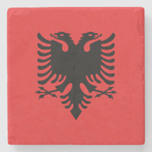 Dessous-de-verre En Pierre Drapeau de l'Albanie