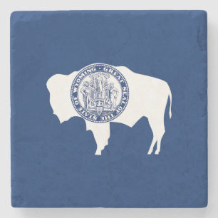 Dessous-de-verre En Pierre Drapeau de l'État du Wyoming