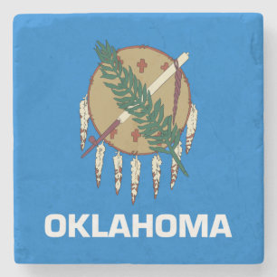 Dessous-de-verre En Pierre Drapeau de l'Oklahoma